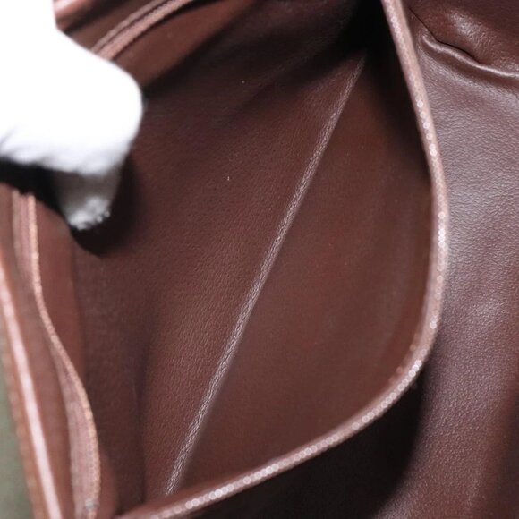 Burberrys Shoulder Bag Suede Leather Khaki Auth BA2418 - Picture 13 of 16